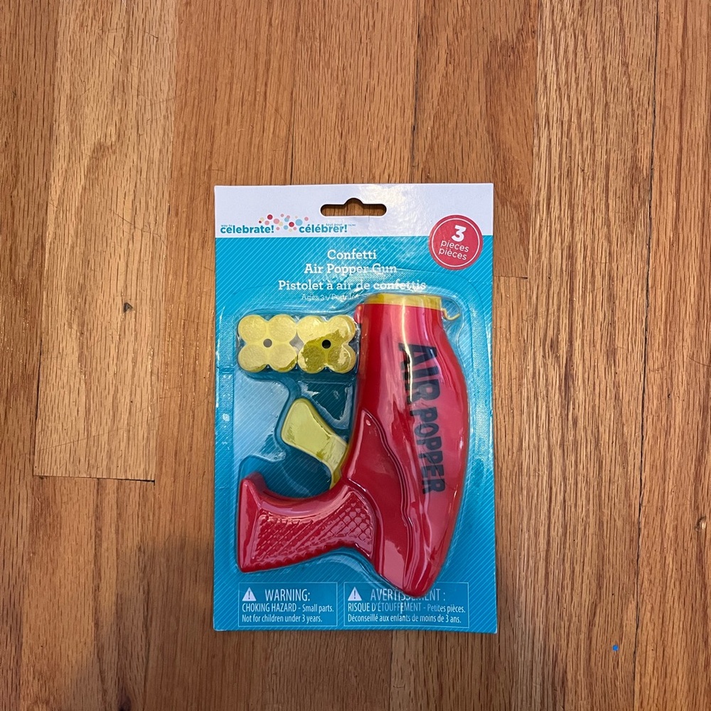 Confetti Gun - Red Air Popper Toy Gun